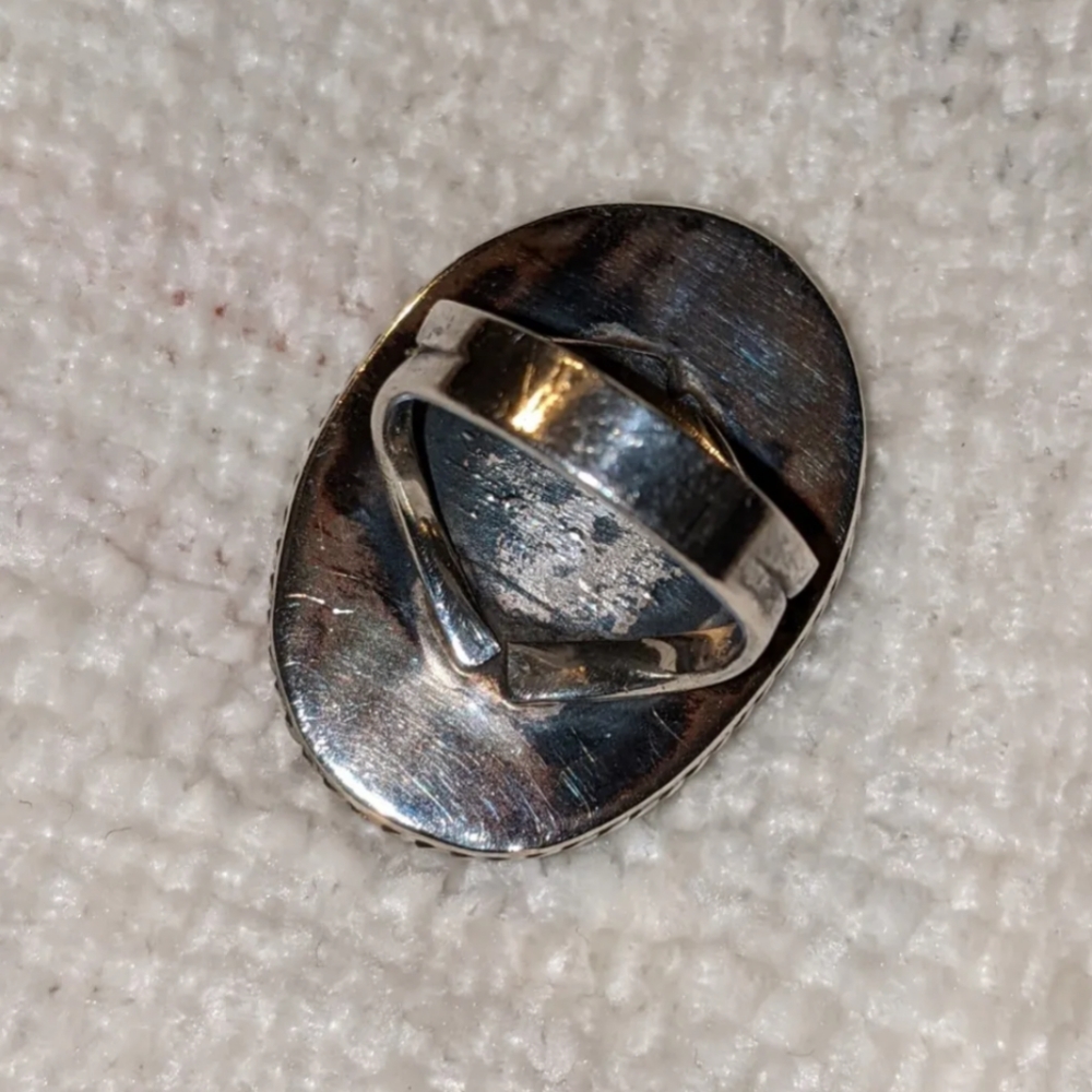 Bumblebee Jasper Silver Ring - image 5